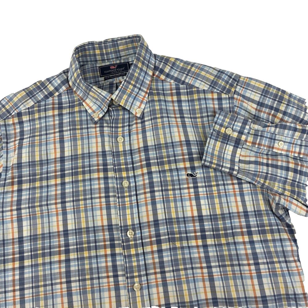 Mens Vineyard Vines Slim Fit Tucker Button Down Long Sleeve‎ Shirt Size Large